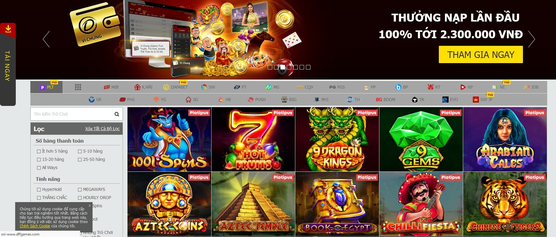 Dafabet Cac vong quay mien phi chi ap dung cho tro Slots