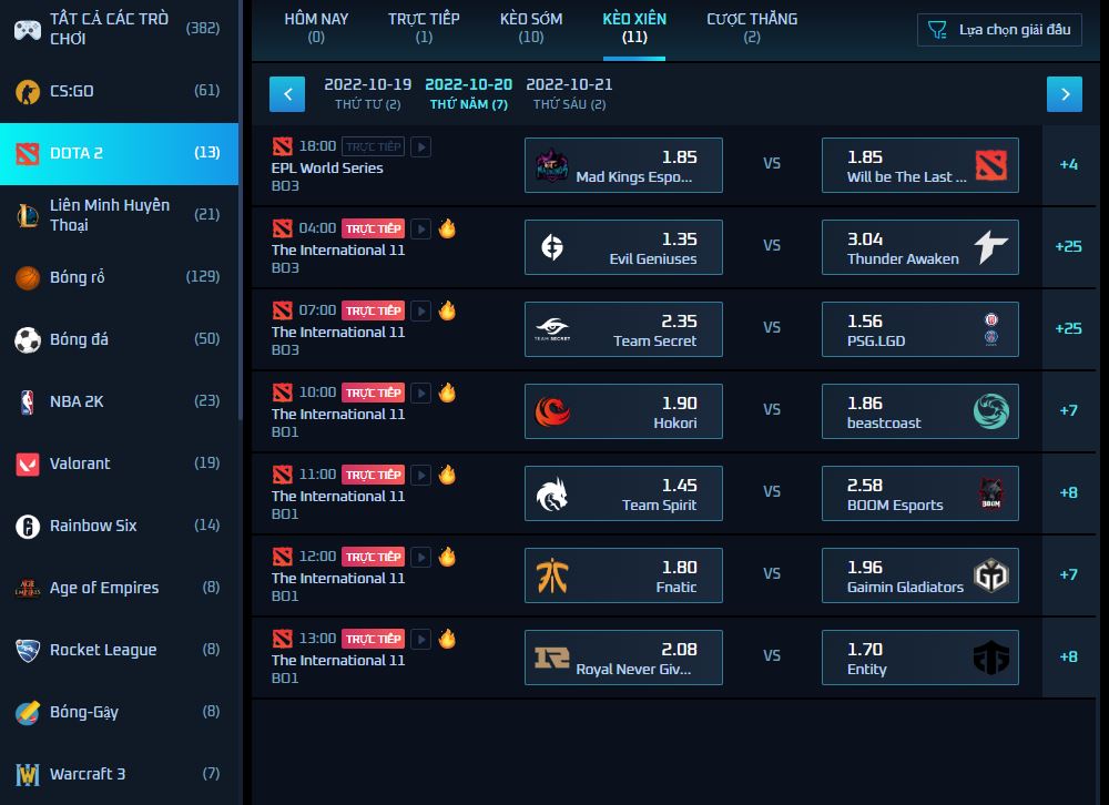 ty le ca cuoc cho dota 2 m88