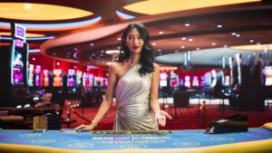 Portrait,Of,A,Professional,Female,Croupier,Looking,At,The,Camera