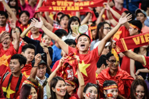 Kallang,singapore,June15:unidentified,Fans,Of,Vietnam,National,Supporters,During,The,28th
