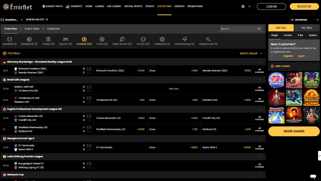 Emirbet Live Betting VNM