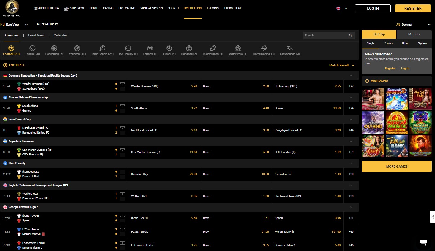 Olympusbet Live Betting vnm