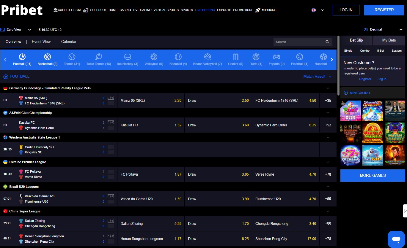 Pribet Live Betting VNM