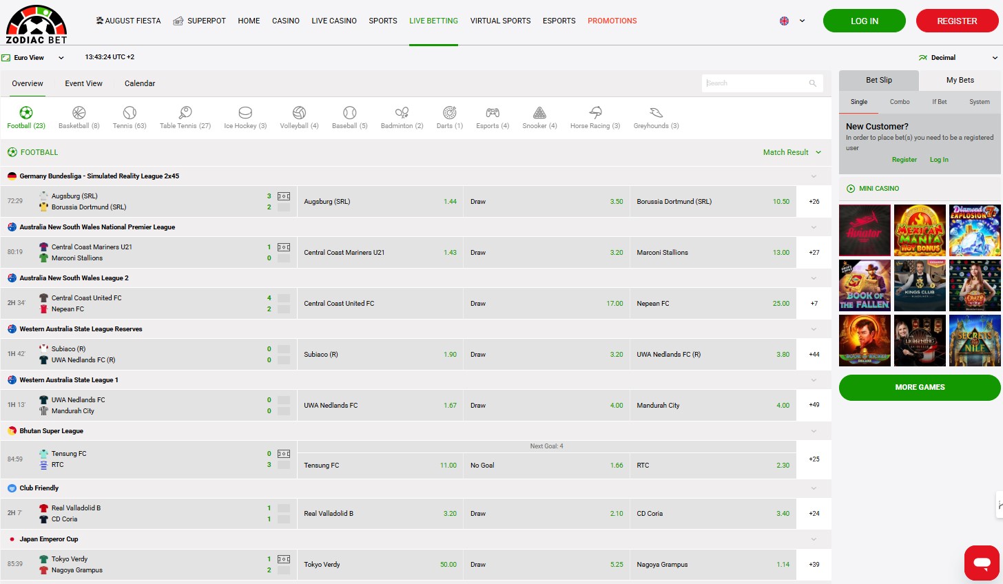 Zodiacbet Live Betting vnm