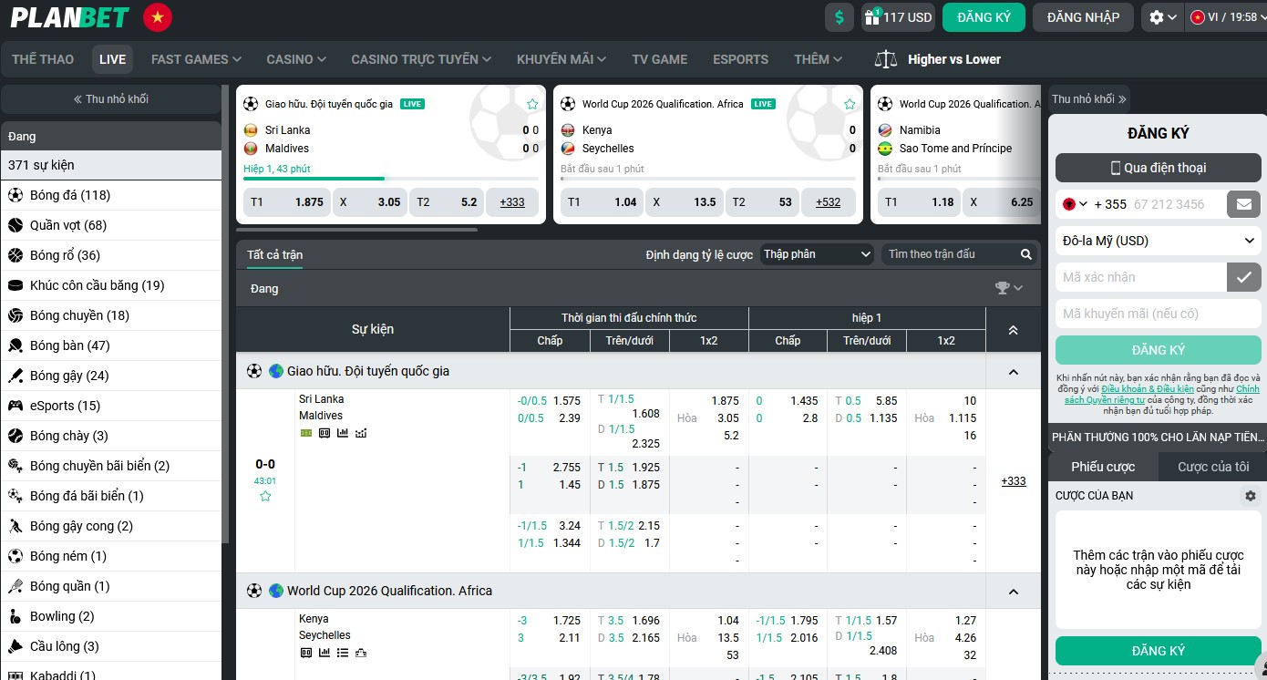 VI Planbet Bookmaker Review Live Betting
